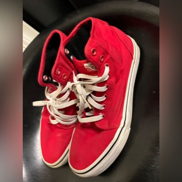 Vans Off the Wall Sneakers Men\'s Size 7 Red High Top Skateboard main image 5
